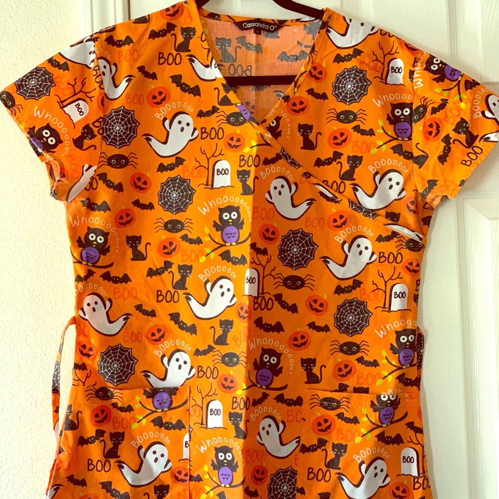 Halloween scrub tops